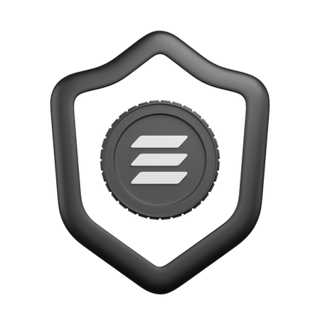 Solana Shield  3D Icon