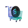 3d solana mining cart logo
