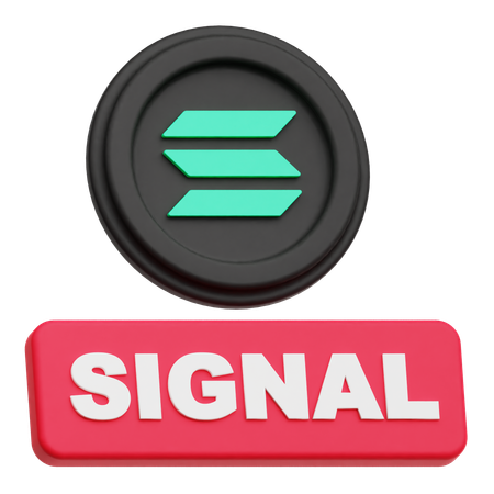 Solana  signal  3D Icon