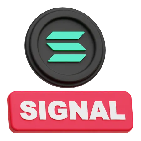 Solana  signal  3D Icon
