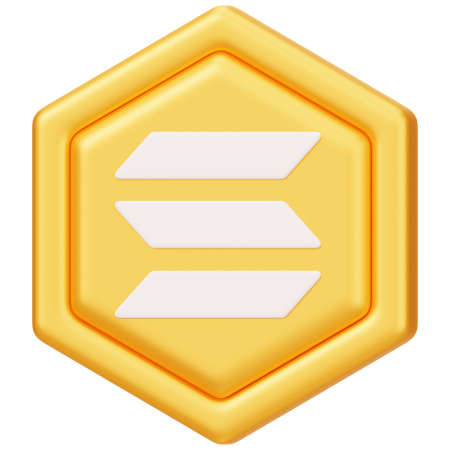 Solana (SOL)-Abzeichen  3D Icon