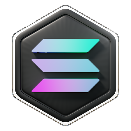 Solana (SOL) Badge  3D Icon