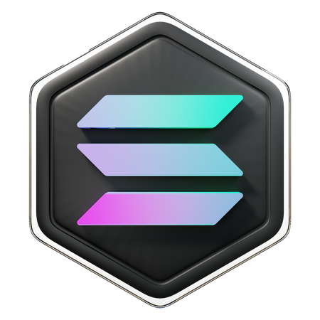 Solana (SOL) Badge 3D Icon