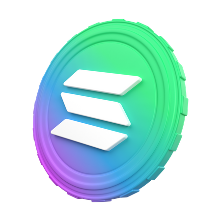 Solana-Sol-Münze  3D Icon