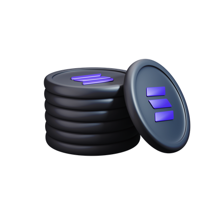 Solana stack  3D Illustration