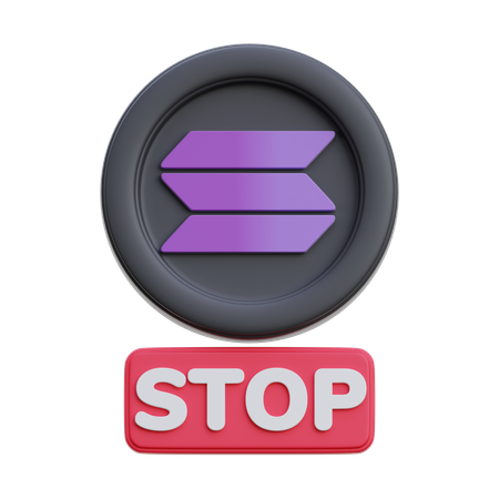 Solana Stop  3D Icon