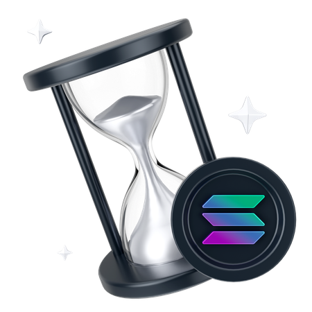 Solana Timer  3D Icon