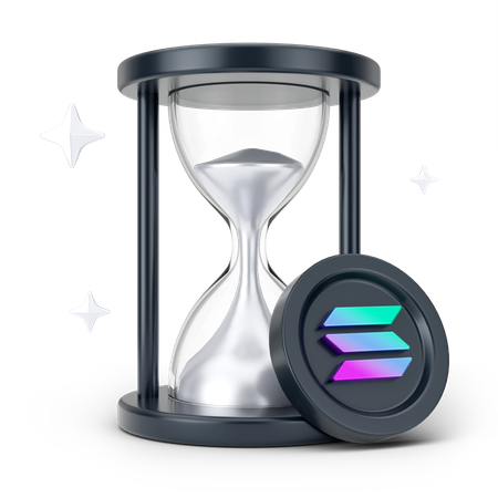 Solana Timer  3D Icon