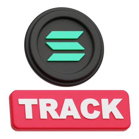 Solana  track  3D Icon