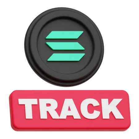 Solana  track  3D Icon