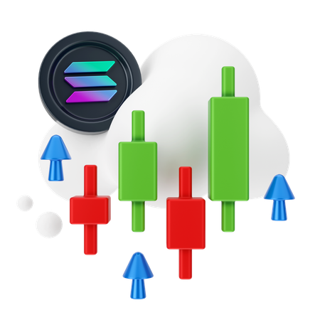 Negociação solana  3D Icon