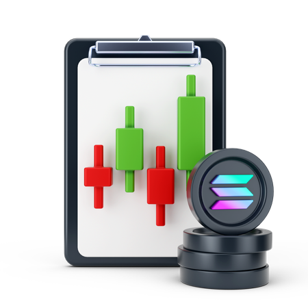 Solana Trading  3D Icon