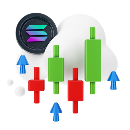 Solana Trading  3D Icon
