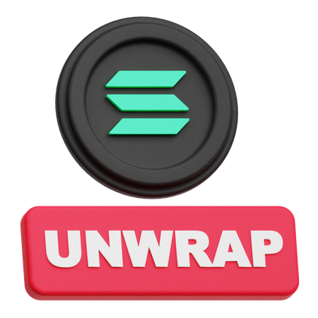 Solana Unwrap  3D Icon