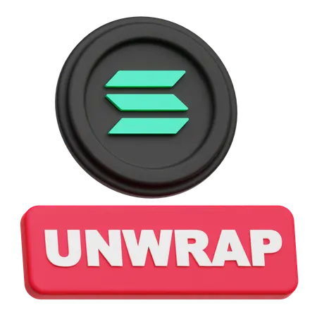 Solana Unwrap  3D Icon