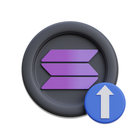 Solana Up  3D Icon