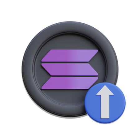 Solana Up  3D Icon