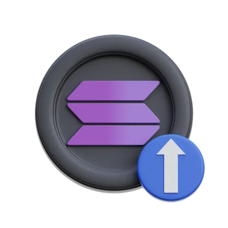 Solana Up  3D Icon