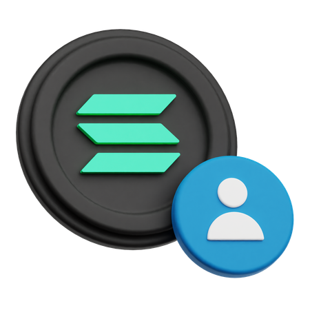 Solana User  3D Icon