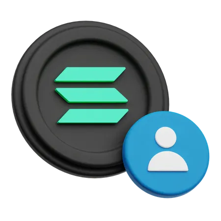 Solana User  3D Icon