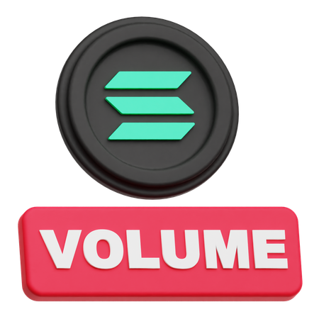 Solana  volume  3D Icon