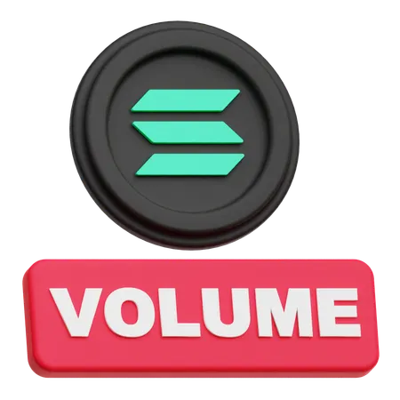 Solana  volume  3D Icon