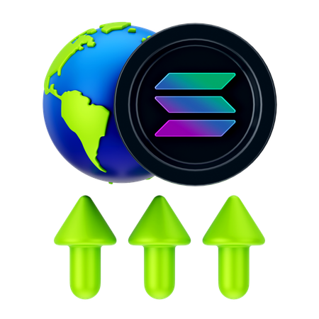 Solana-Wachstum  3D Icon