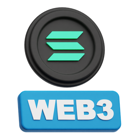 Solana Web 3  3D Icon