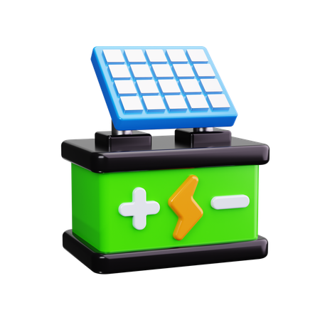 Solar Battery  3D Icon
