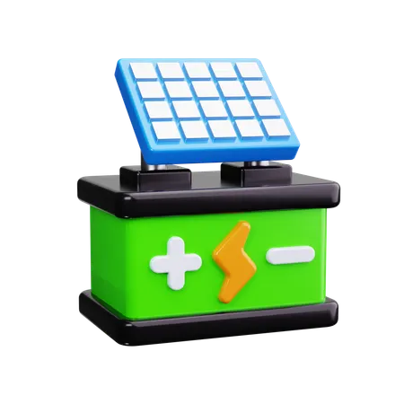 Solar Battery  3D Icon