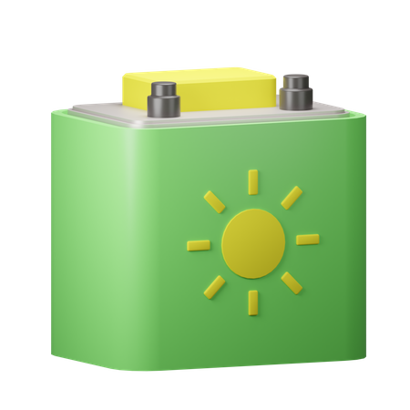 Solar Battery  3D Icon