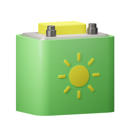 Solar Battery 3D Icon