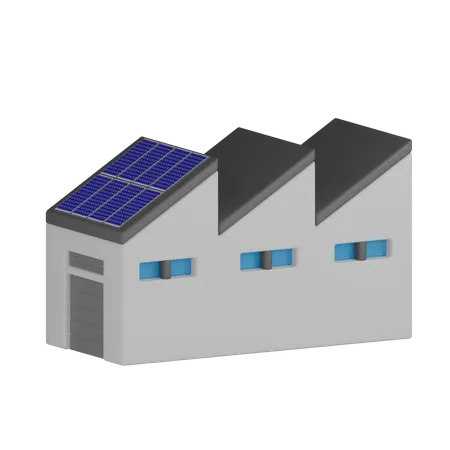 Solar Building  3D Icon