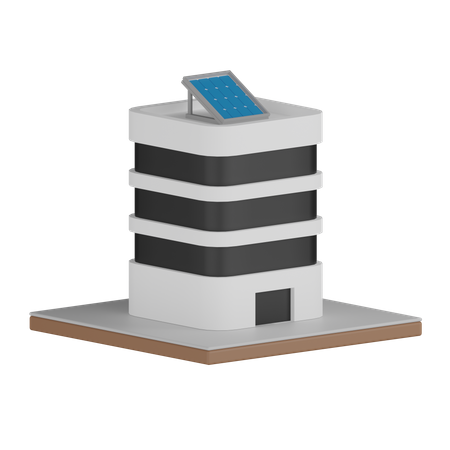 Solar Building  3D Icon