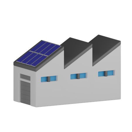 Solar Building 3D Icon
