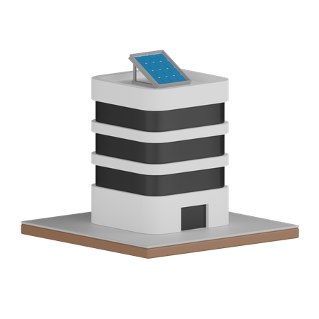Solar Building 3D Icon