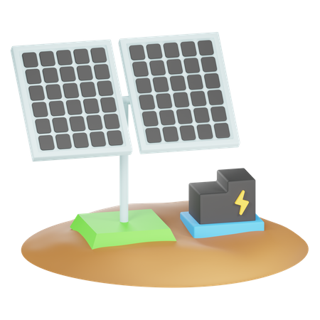 Solar Cell  3D Icon