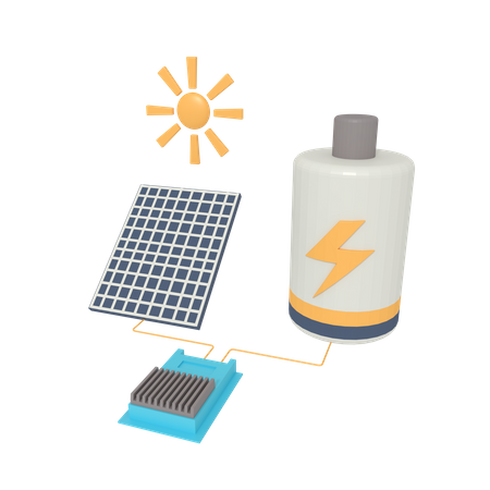 Solar Cell  3D Icon