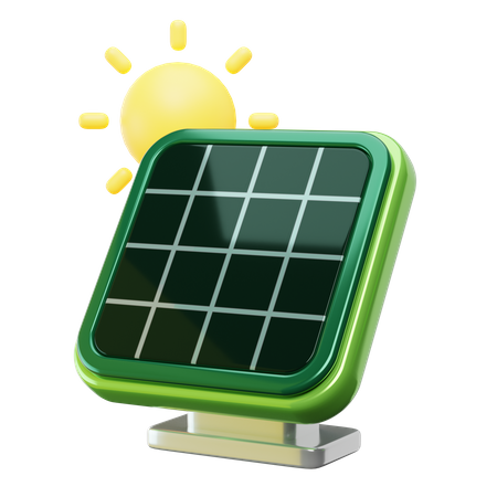 Solar Cell 3D Icon