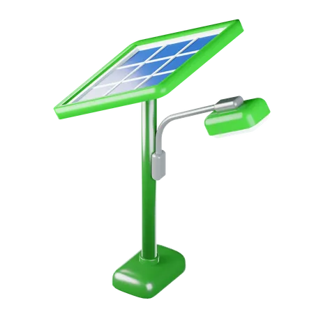 Solar cell lamppost  3D Icon