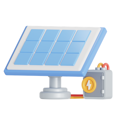 Solar cells  3D Icon