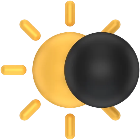 Solar eclipse  3D Icon