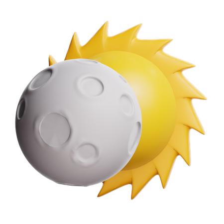 Solar Eclipse  3D Icon