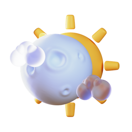 Solar eclipse  3D Icon