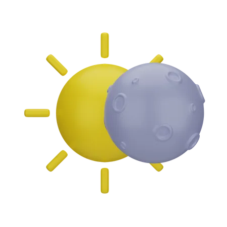 Solar Eclipse  3D Icon