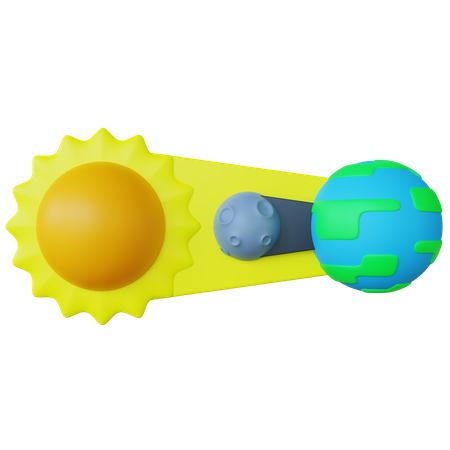 Solar Eclipse  3D Icon