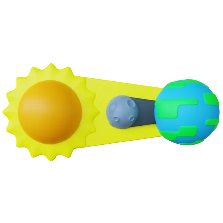 Solar Eclipse  3D Icon