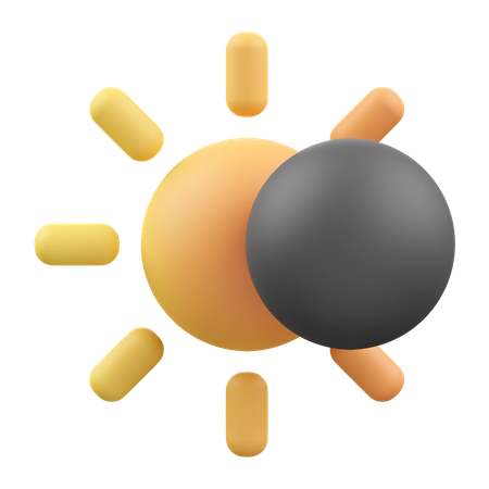 Solar Eclipse  3D Icon