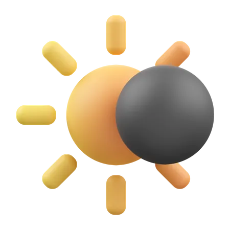 Solar Eclipse  3D Icon