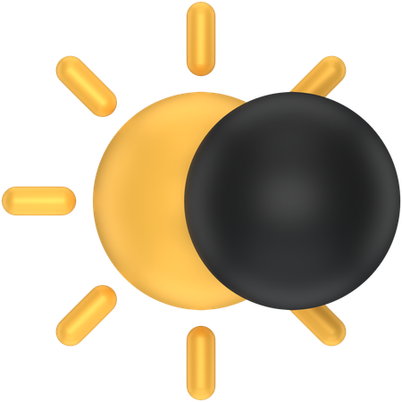 Solar eclipse  3D Icon